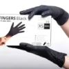 Рукавиці нітрилові чорні Fingers Black, 100шт., Ceros, розмір XS, S, M, L, XL