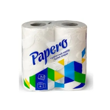 Туалетний папір трьохшаровий 20м, 4шт, Papero