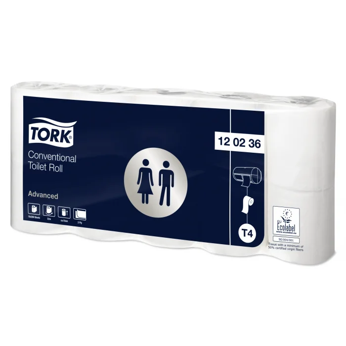 Папір туалетний Tork Premium в рулонах 2 шари, 22 м, 10 рулонів (Т4), Tork